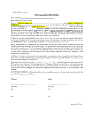 Performance Bond for Drillers/Irrevocable Letter of Credit for Drillers - Georgia (United States), 2023