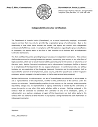 Document preview: Attachment D Independent Contractor Certification - Georgia (United States)