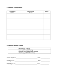 Attachment G Remedial Training Form - Georgia (United States), Page 2