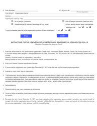 Form DOL-1G Registration of Governmental Organizations - Georgia (United States), Page 2