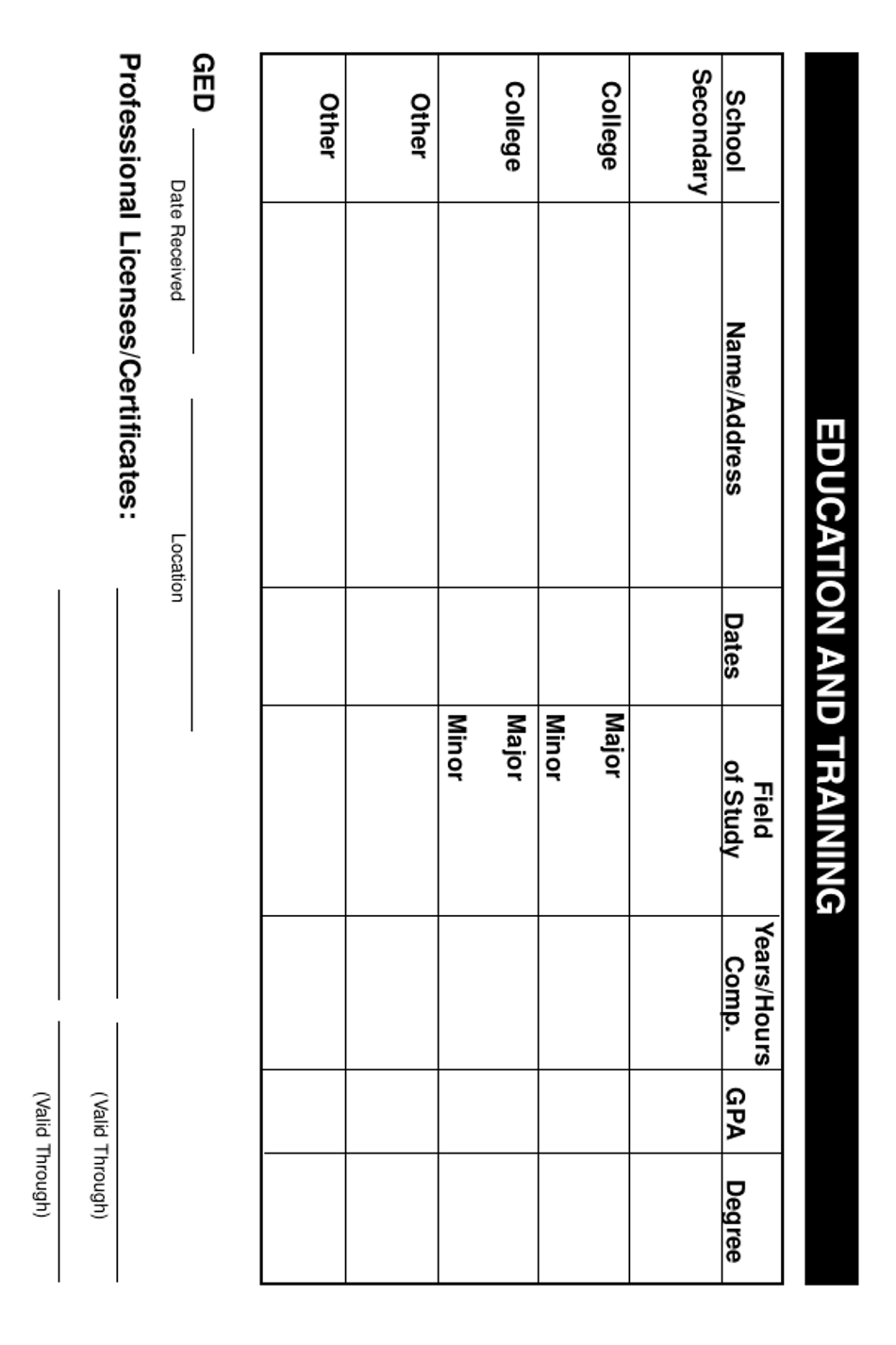Form DOL-1130 Personal Data Book - a Record for Job Hunters - Georgia (United States), Page 10