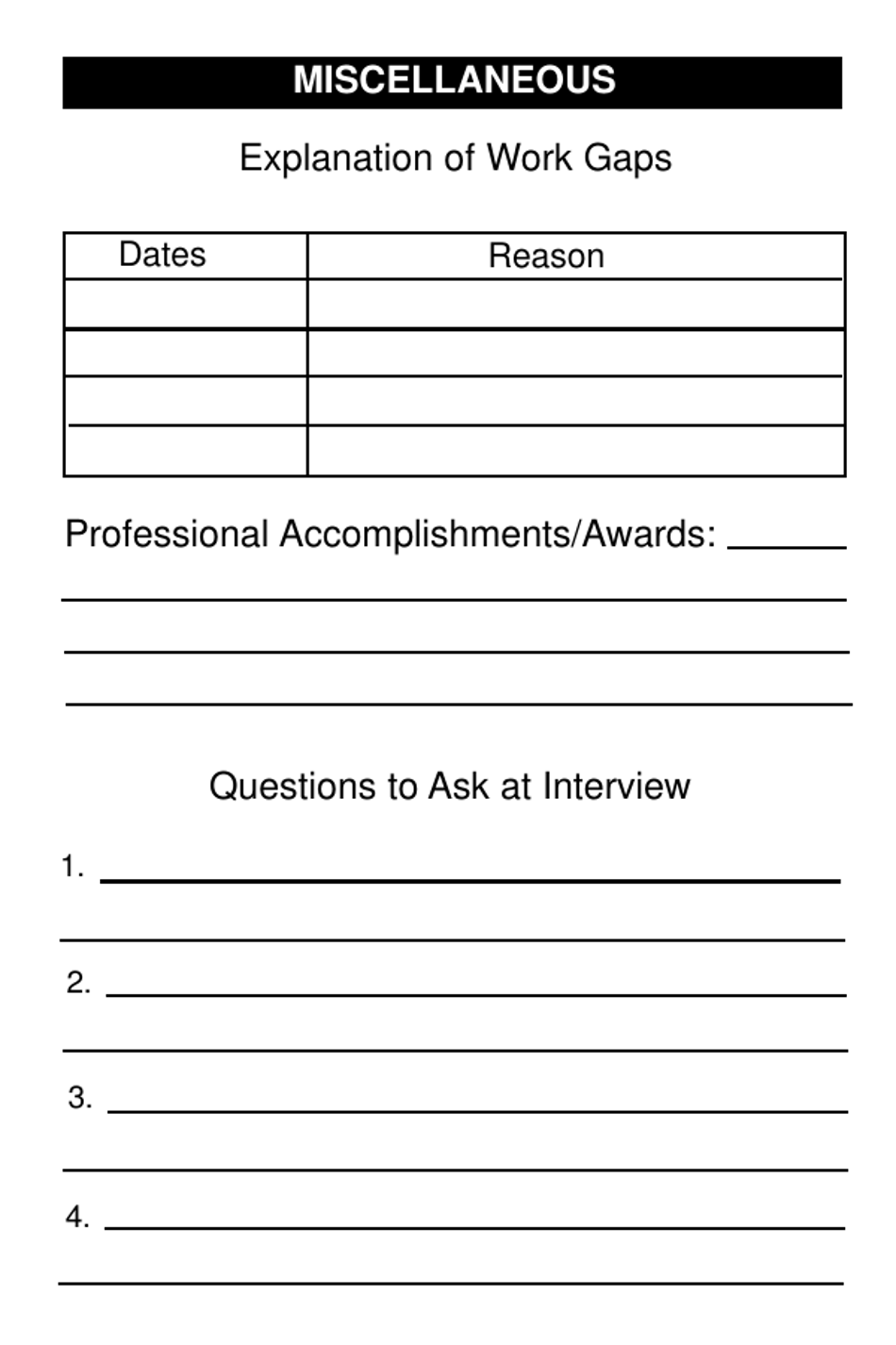 Form DOL-1130 Personal Data Book - a Record for Job Hunters - Georgia (United States), Page 11