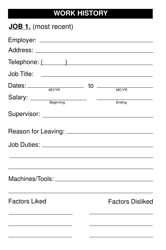 Form DOL-1130 Personal Data Book - a Record for Job Hunters - Georgia (United States), Page 4