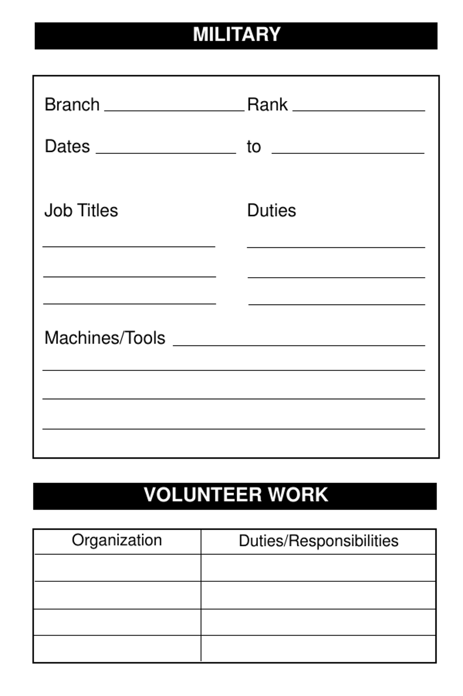 Form DOL-1130 Personal Data Book - a Record for Job Hunters - Georgia (United States), Page 9