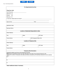 Form T-240 Temporary Site Request - Georgia (United States), Page 2