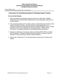 Environmental Samples Submission Form - Biological - Hawaii, Page 3