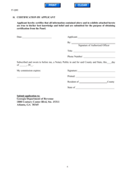 Form IT-QBE Qualified Business Expansion Application - Georgia (United States), Page 6
