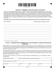 Form IT-CONSOL Application for Permission to File Consolidated Georgia Income Tax Return - Georgia (United States), Page 2