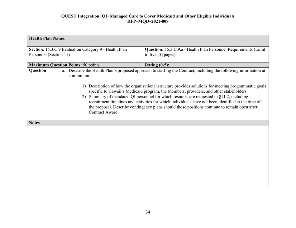 Appendix K Quest Integration Evaluation Tool - Hawaii, Page 34