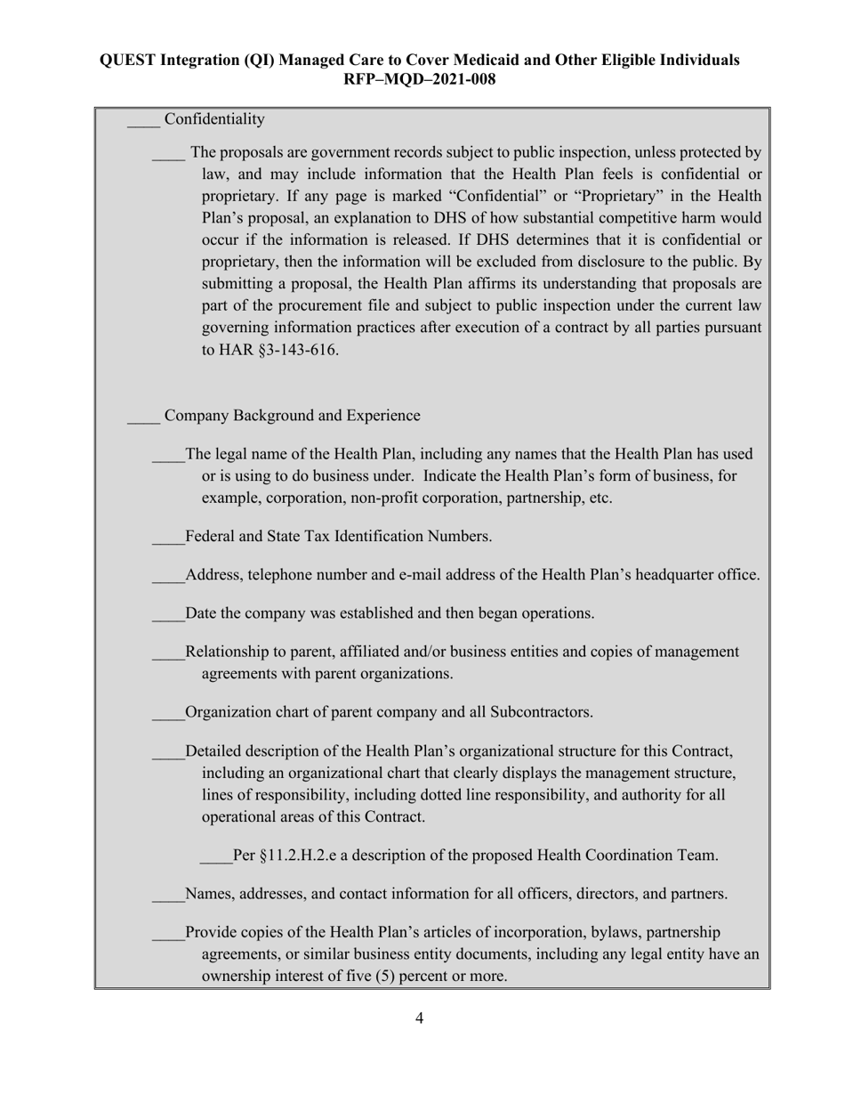 Appendix K Quest Integration Evaluation Tool - Hawaii, Page 4