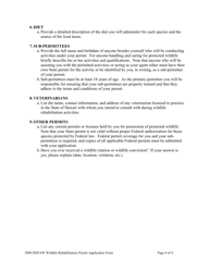 Wildlife Rehabilitation Permit Application - Hawaii, Page 4