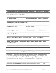 Educational Display (Live) Permit Application - Hawaii, Page 2