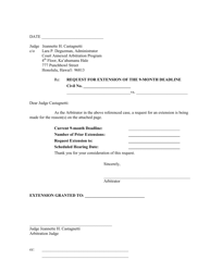 Form ARB11 (1C-P-512) &quot;Request for Extension of the 9-month Deadline&quot; - Hawaii