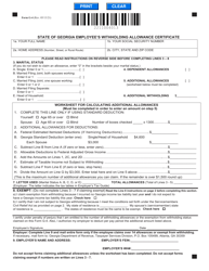 Form G-4 &quot;State of Georgia Employee's Withholding Allowance Certificate&quot; - Georgia (United States)