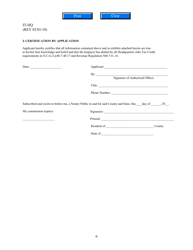 Form IT-HQ Application for Georgia Headquarters Job Tax Credit - Georgia (United States), Page 6