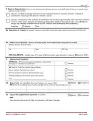 Form CD-14134 Application for Certificate of Subordination of State Tax Execution - Georgia (United States), Page 2