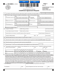 Form GA-9465 Installment Agreement Request - Georgia (United States), Page 2