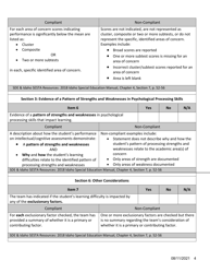 Specific Learning Disability File Review Checklist - Idaho, Page 4