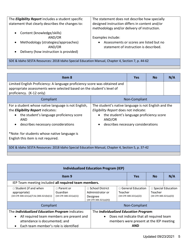 General Supervision File Review Checklist - Idaho, Page 5