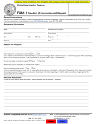 Form FOIA-1 &quot;Freedom of Information Act Request&quot; - Illinois