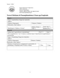 Non-employee Discrimination Complaint Form - Hawaii (Ilocano), Page 7