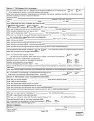 Form ADJ018FC Trade Readjustment Allowance Questionnaire - Claimant - Illinois, Page 2