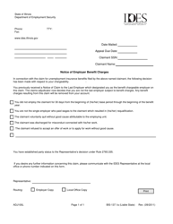 Document preview: Form ADJ100L Notice of Employer Charges Allow - Timely Protest - Illinois