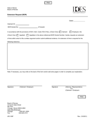 Form APL109F &quot;Extension Request (Bor)&quot; - Illinois