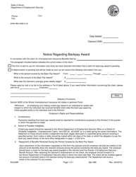 Document preview: Form ADJ038F Notice Regarding Backpay Award - Illinois