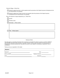 Form ADJ039F Request for Verification of Earnings Reportable Under F.i.c.a. - Illinois, Page 2