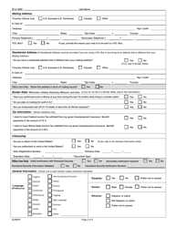 Form CLI001F Unemployment Insurance Claim Application - Illinois, Page 2