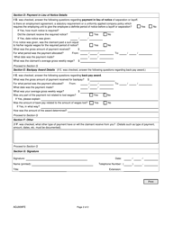 Form ADJ009FE Unemployed Individual - Wage Questionnaire - Employer - Illinois, Page 2