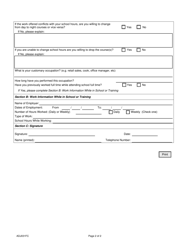Form ADJ031FC School/Training Questionnaire - Illinois, Page 2