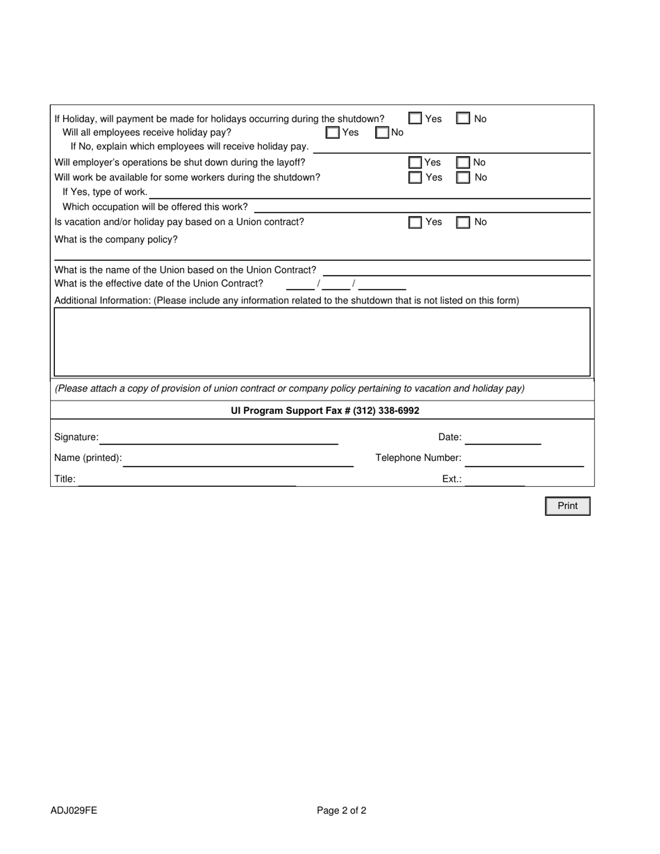 Form ADJ029FE Mass Separation Notice - Illinois, Page 2