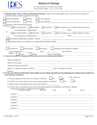 Form UI-50A Notice of Change - Illinois, Page 3
