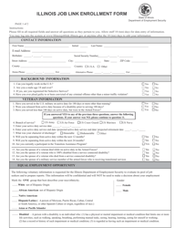 Illinois Joblink Enrollment Form - Illinois