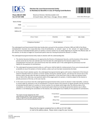 Document preview: Form UI-5 (LG) (IL427-00373) Election by Local Governmental Entity to Reimburse Benefits in Lieu of Paying Contributions - Illinois