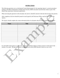 Shared Data Agreements - Internal Controls Questionnaire - Example - Illinois, Page 2