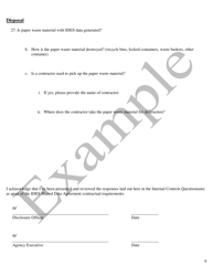 Shared Data Agreements - Internal Controls Questionnaire - Example - Illinois, Page 7