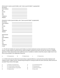 Life Care and Alzheimer&#039;s Special Care Disclosure Questionnaire - Life Care Facilities Program - Illinois, Page 2