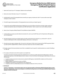 EMS Dispatch Agency Certification Application - Illinois, Page 2