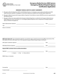 EMS Dispatch Agency Certification Application - Illinois, Page 3