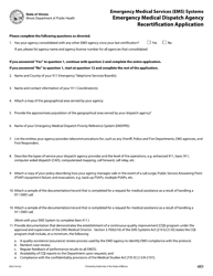 EMS Dispatch Agency Recertification Application - Illinois, Page 2