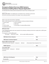 EMS Ambulance Staffing Waiver Request Application - Illinois, Page 2