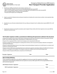 EMS Non-transport Provider Application - Illinois, Page 2