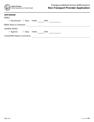 EMS Non-transport Provider Application - Illinois, Page 3