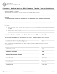EMS Training Program Application - Illinois, Page 2