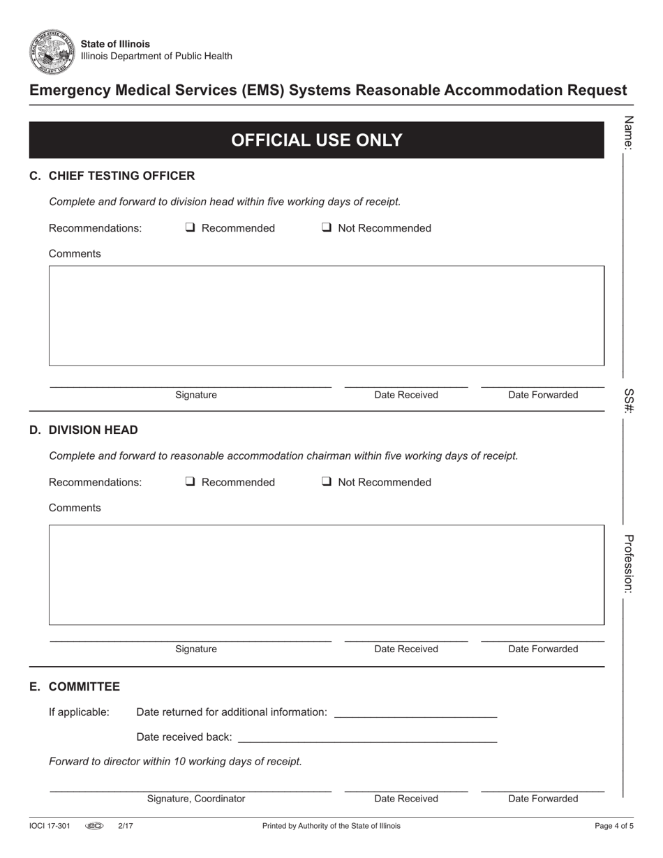 EMS Reasonable Accommodation Request - Illinois, Page 4