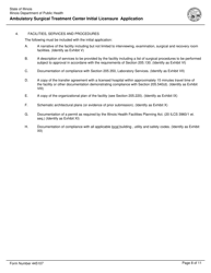 Form 445107 Ambulatory Surgical Treatment Center Initial Licensure Application - Illinois, Page 8
