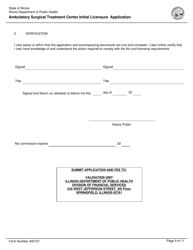 Form 445107 Ambulatory Surgical Treatment Center Initial Licensure Application - Illinois, Page 9